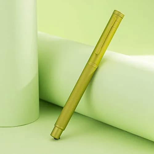 Asvine 1851 Mustard Yellow Forest Fountain Pen Medium Nib 13.8cm (5.43in) | Smooth Ink Flow for Professionals thumbnail 7