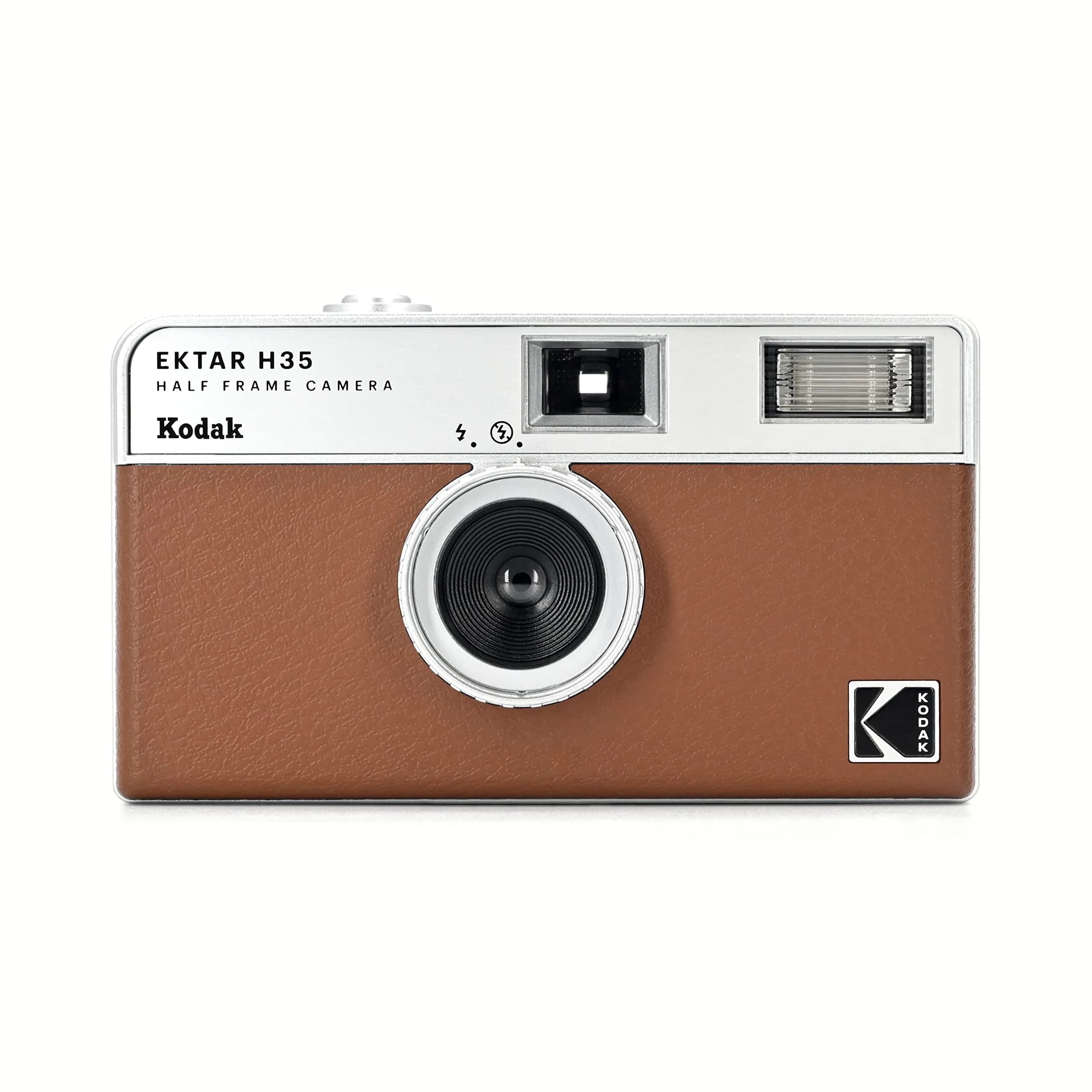 KODAK EKTAR H35 Half Frame Film Camera, 35mm, Brown | Double Exposures Per Roll - main product image