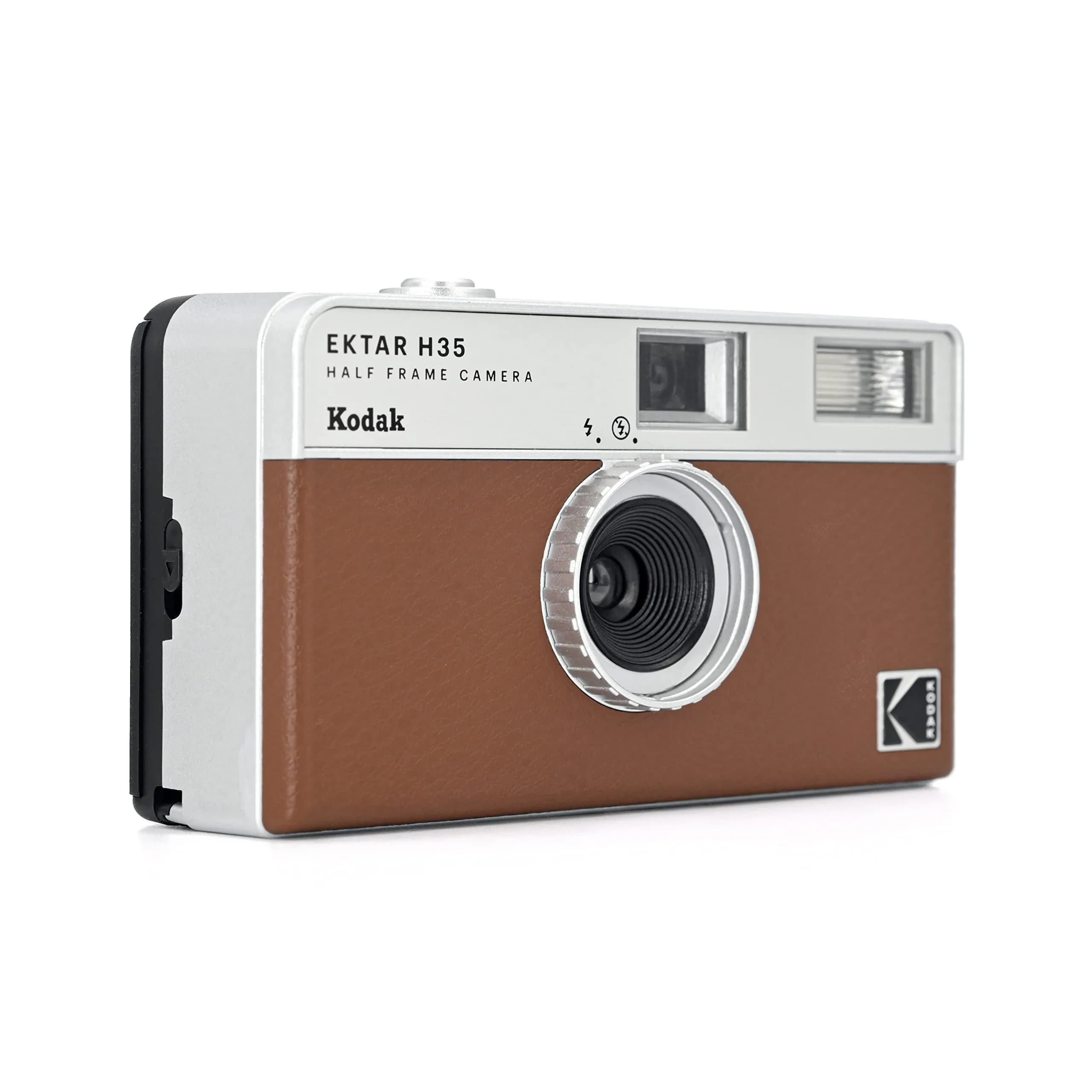 KODAK EKTAR H35 Half Frame Film Camera, 35mm, Brown | Double Exposures Per Roll - view 2