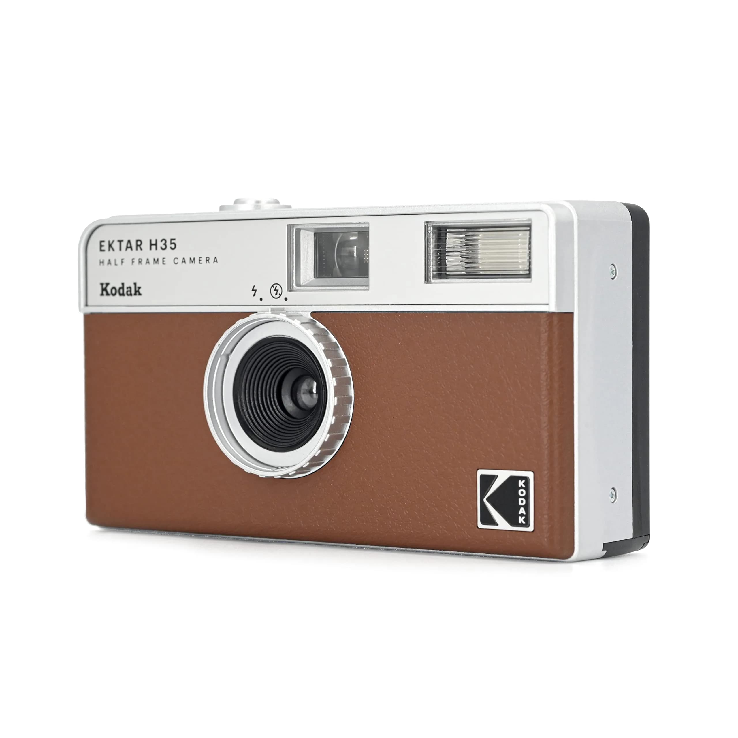 KODAK EKTAR H35 Half Frame Film Camera, 35mm, Brown | Double Exposures Per Roll - view 3