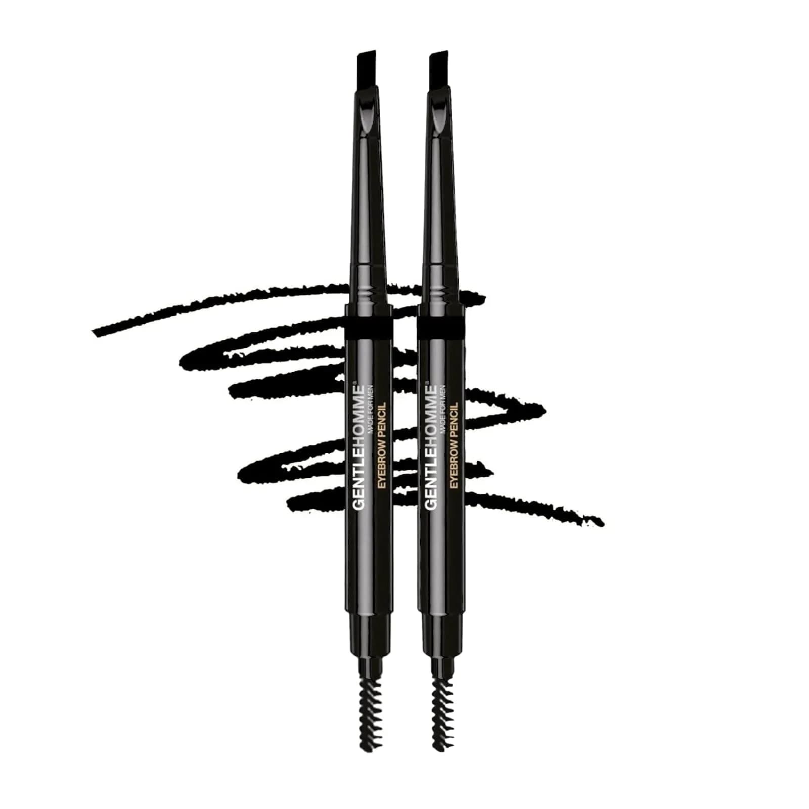 Gentlehomme Eyebrow Pencil for Men - Black - 2 Count | Waterproof, Long-Lasting, Vegan — Black