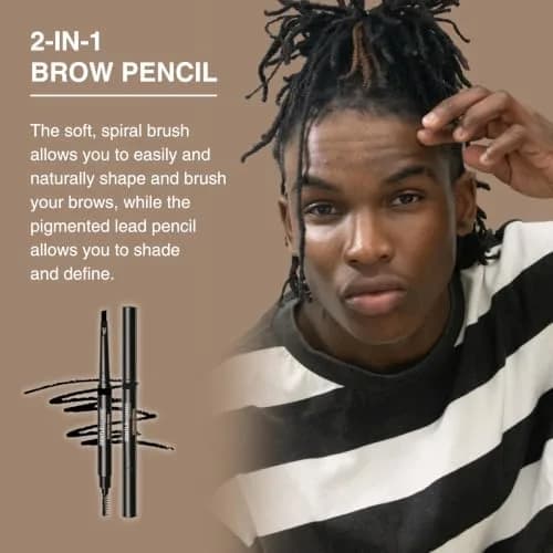 Gentlehomme Eyebrow Pencil for Men - Black - 2 Count | Waterproof, Long-Lasting, Vegan thumbnail 3