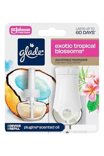 Glade PlugIns Air Freshener Starter Kit, Exotic Tropical Blossoms, 0.34 Fl Oz (Pack of 2) | Scented with Essential Oils thumbnail 1