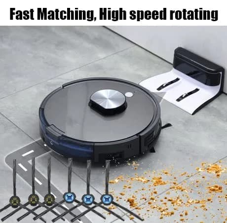 Detetap 6pcs Replacement Side Brushes for iLife V8/V80/V8S/X800/X750 Robot Vacuum Cleaner | Blue & Yellow (3 Pairs) thumbnail 4