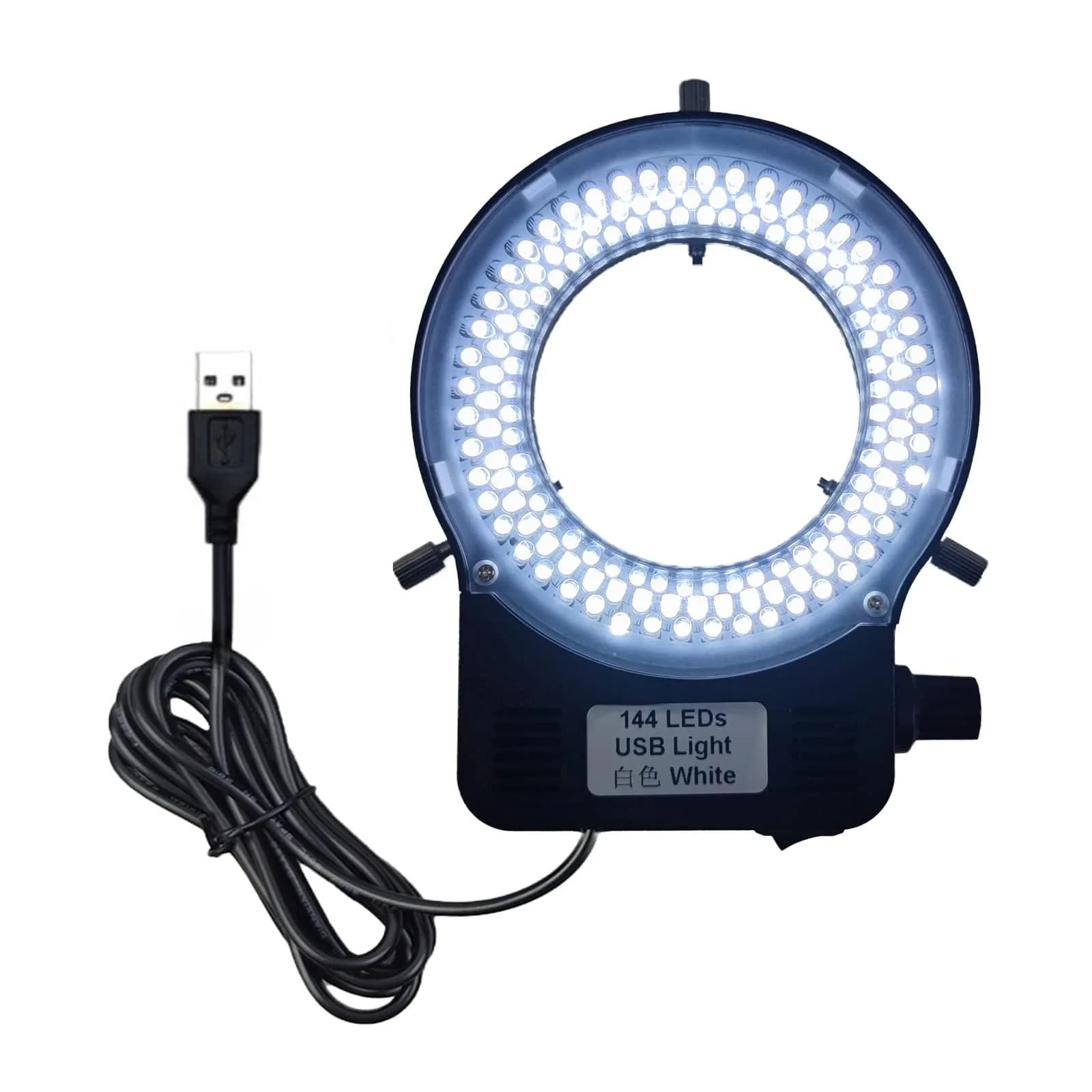 Gringoo USB LED Ring Light Illuminator for Microscopes 65mm Inner Diameter | Adjustable Brightness & Color Temperature - main product image