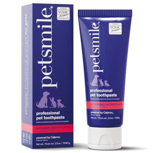 Petsmile VOHC Accepted Toothpaste Rotisserie Chicken 74g (2.5 Oz) | Vet-Approved Pet Dental Care for Dogs & Cats thumbnail 1