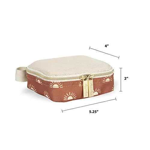 Itzy Ritzy Packing Cubes for Travel, Set of 3 Cubes (Terracotta Sunrise) | Mesh Top, Handles & Dual Zippers thumbnail 4