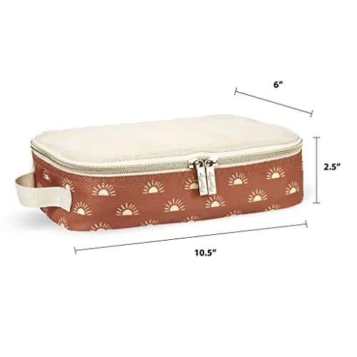 Itzy Ritzy Packing Cubes for Travel, Set of 3 Cubes (Terracotta Sunrise) | Mesh Top, Handles & Dual Zippers thumbnail 2