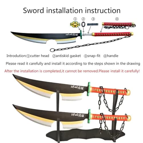 SV Anime Sword Cosplay Uzui Tengen Sword 30.9 inches | Collectible Display Prop thumbnail 3