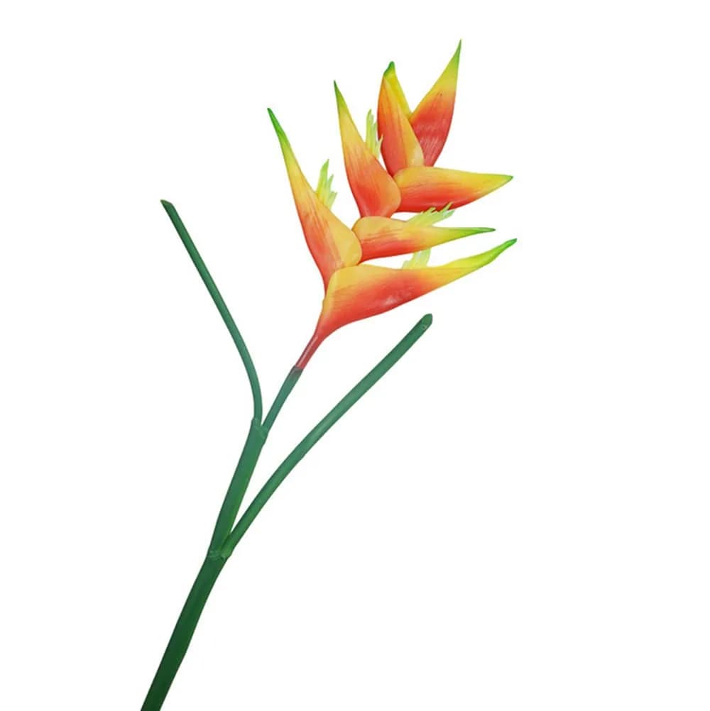 Rikyo Artificial Plant 86cm Orange Bird of Paradise Heliconia | No Maintenance, Indoor/Outdoor Decor — Orange