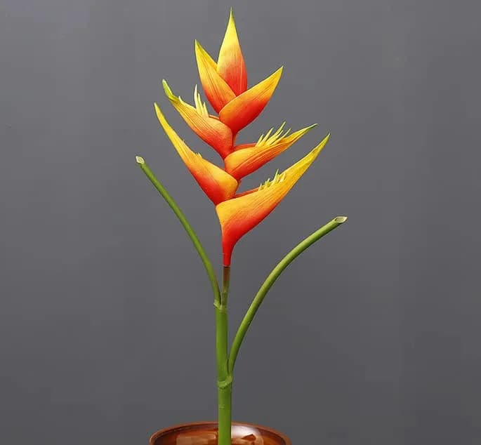 Rikyo Artificial Plant 86cm Orange Bird of Paradise Heliconia | No Maintenance, Indoor/Outdoor Decor thumbnail 10