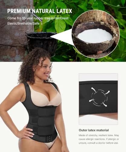 FeelinGirl Waist Trainer for Women Latex Cincher Corset Vest | Slimming & Shaping Support thumbnail 5