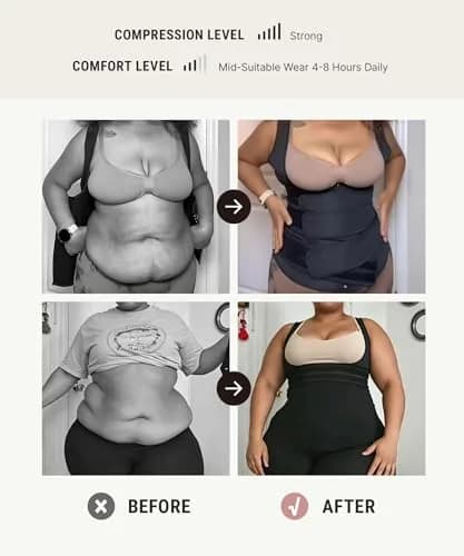 FeelinGirl Waist Trainer for Women Latex Cincher Corset Vest | Slimming & Shaping Support thumbnail 2