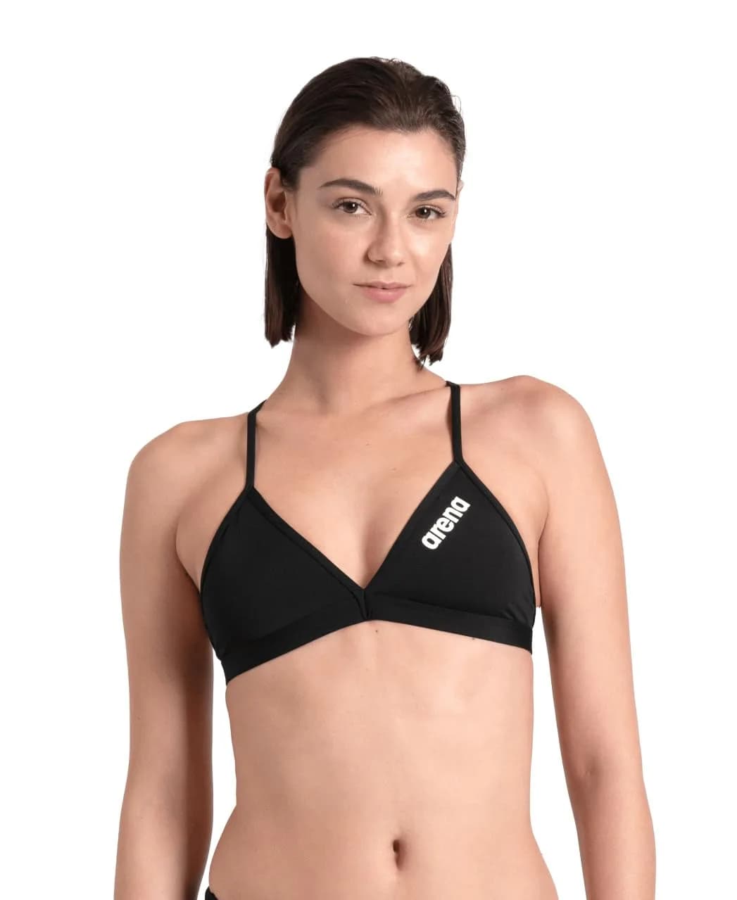 ARENA Women’s Team Solid Swim Top Tie Back Athletic Bikini Top US Size 36 | Chlorine-Resistant, UPF 50+