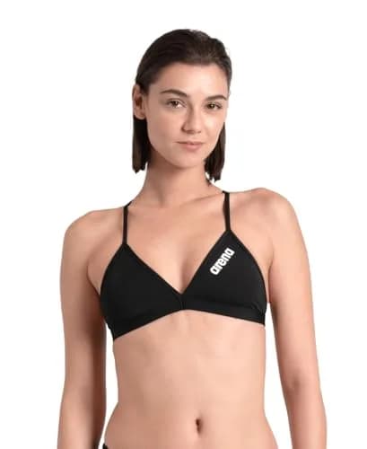 ARENA Women’s Team Solid Swim Top Tie Back Athletic Bikini Top US Size 36 | Chlorine-Resistant, UPF 50+ thumbnail 1
