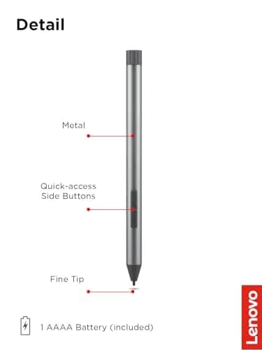 Lenovo Digital Pen 2 Active Stylus 17.3g (0.61 oz) | 4096 Pressure Levels for Natural Writing thumbnail 6