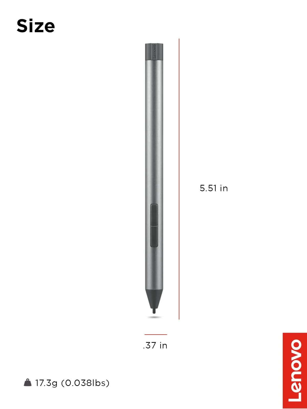 Lenovo Digital Pen 2 Active Stylus 17.3g (0.61 oz) | 4096 Pressure Levels for Natural Writing - view 7