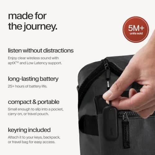 Twelve South AirFly Pro Bluetooth Wireless Audio Transmitter Black | Long-Range, 25+ Hr Battery, Industry-Leading Bluetooth (70-120c) thumbnail 5