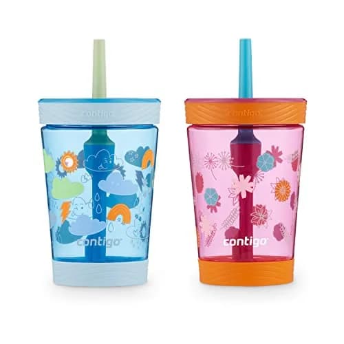 Contigo Kids Spill-Proof Tumbler with Straw 14oz | No Spill Valve, BPA-Free, Dishwasher Safe, 2-Pack thumbnail 1