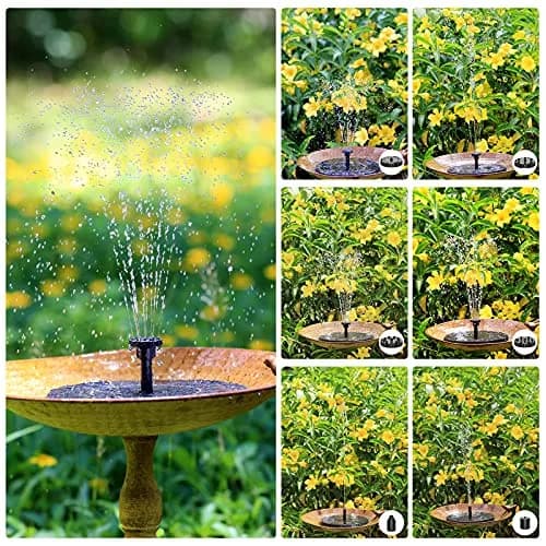 AISITIN 2.5W Solar Fountain for Bird Bath with 6 Nozzles, 2 Pack | 28" Max Water Height thumbnail 5