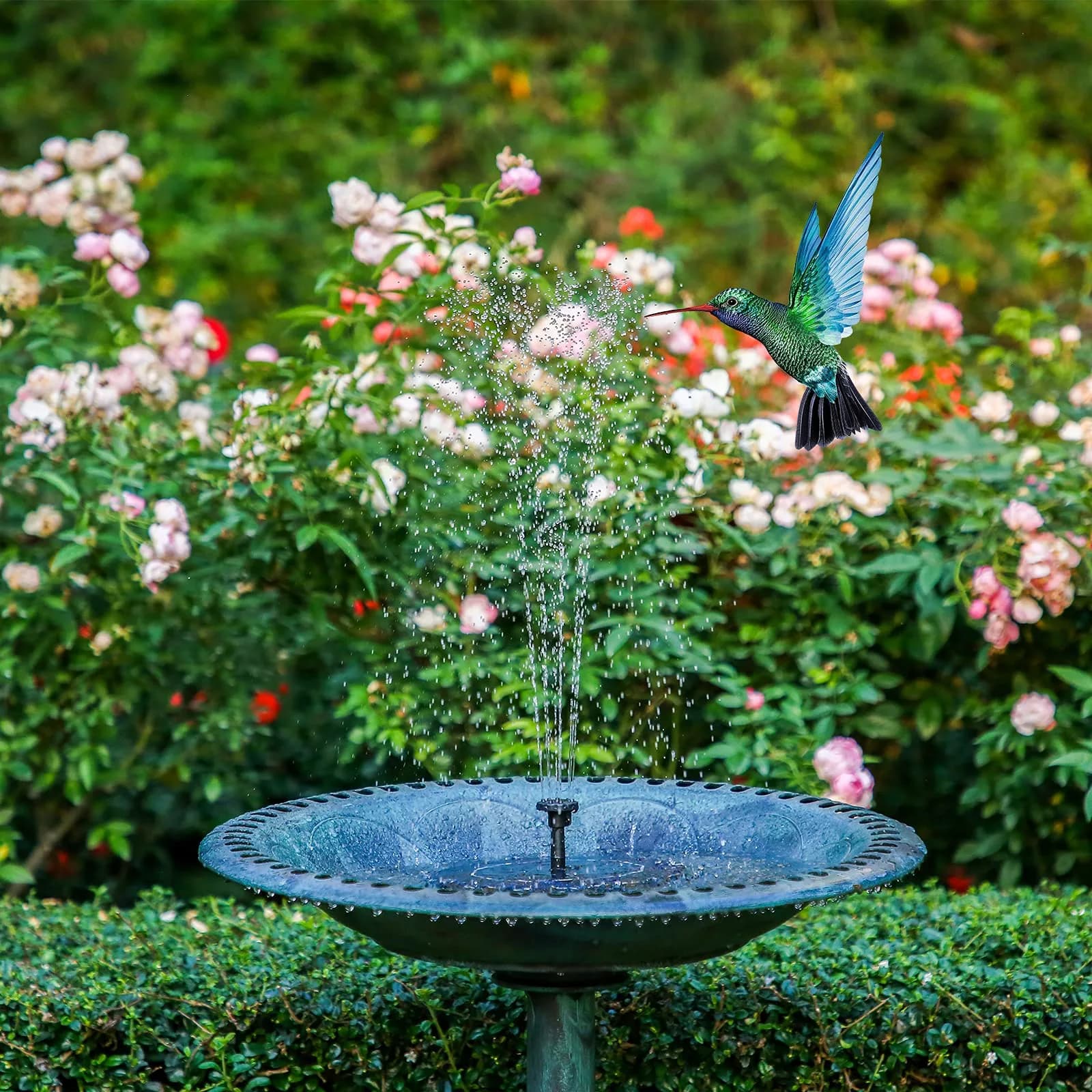 AISITIN 2.5W Solar Fountain for Bird Bath with 6 Nozzles, 2 Pack | 28" Max Water Height - view 4