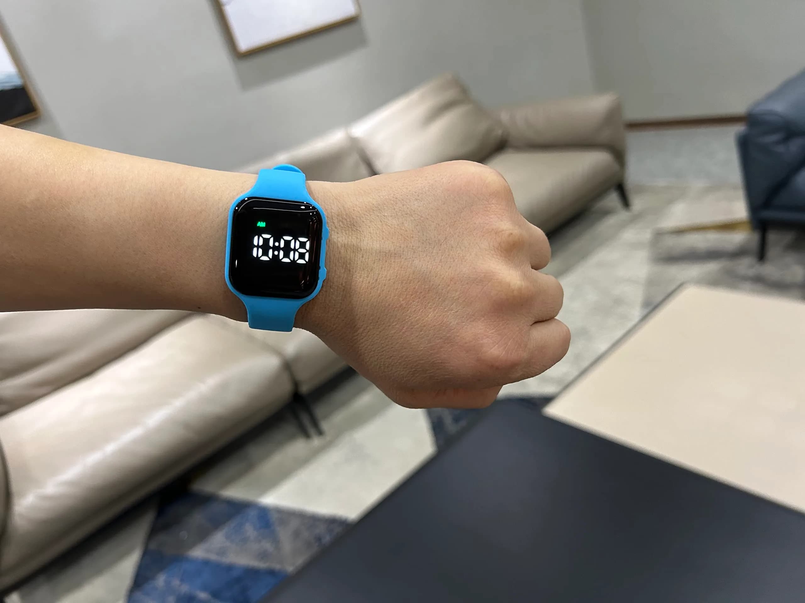 e-vibra Vibrating Alarm Watch for Potty Training, Water Resistant Medical Reminder Wristband with 15 Daily Alarms (Blue) - view 3