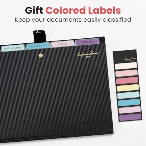Sooez Expanding File Folder Letter Size Accordion Organizer 13 x 9.5 inches (33 x 24 cm) | 5 Pockets for Documents thumbnail 5