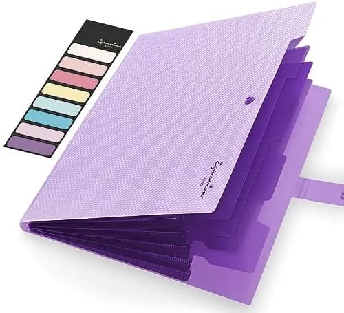 Sooez Expanding File Folder Letter Size Accordion Organizer 13 x 9.5 inches (33 x 24 cm) | 5 Pockets for Documents thumbnail 1