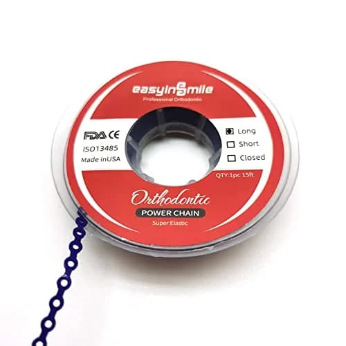 SNAWOP Dental Orthodontic Power Chain Long | Elastic Rubber Bands for Braces (15ft, Purple) thumbnail 4