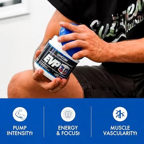Evogen EVP 3D Stim-Free Pre-Workout Powder | Blueberry Apple | 40 Servings thumbnail 4