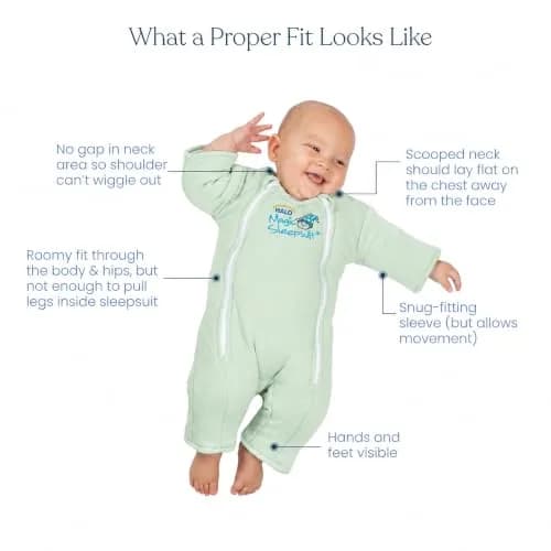 Magic Sleepsuit Large 18-21 lbs | 100% Cotton, Sage Green, Baby Sleep Transition Suit thumbnail 7