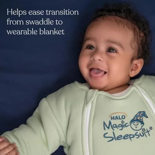 Magic Sleepsuit Large 18-21 lbs | 100% Cotton, Sage Green, Baby Sleep Transition Suit thumbnail 2