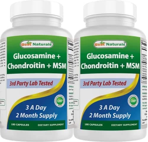 Best Naturals Glucosamine Chondroitin MSM Joint Supplements 360 Count | 2600 mg per Serving for Joint Support thumbnail 1