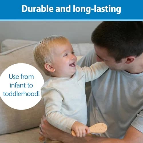 Dr. Brown's Soft and Safe Baby Brush + Comb Set | Natural Wood, Gentle Bristles for All Hair Types thumbnail 7