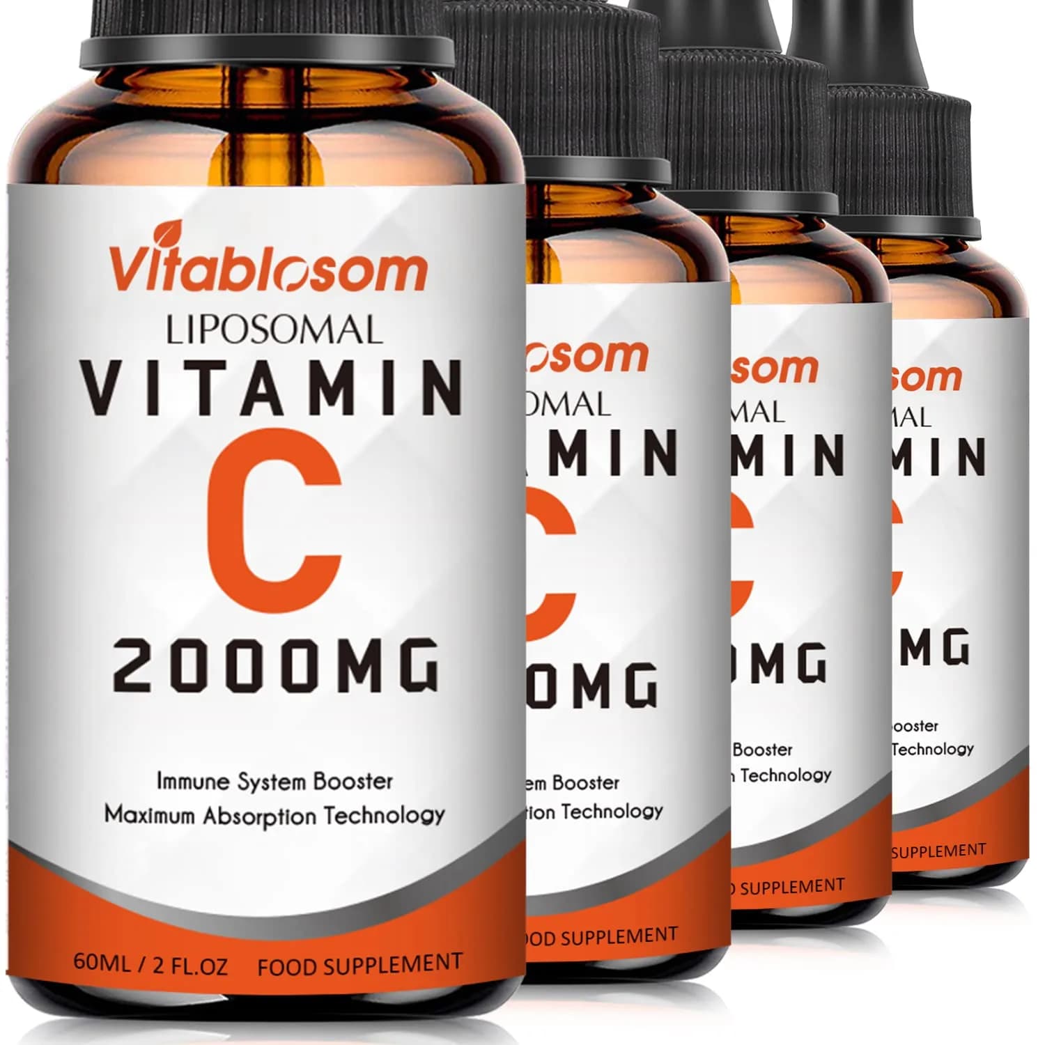 Vitablosom Liposomal Vitamin C 2000mg Liquid for Adults | High Absorption & Immune Support — 2.02 Fl Oz