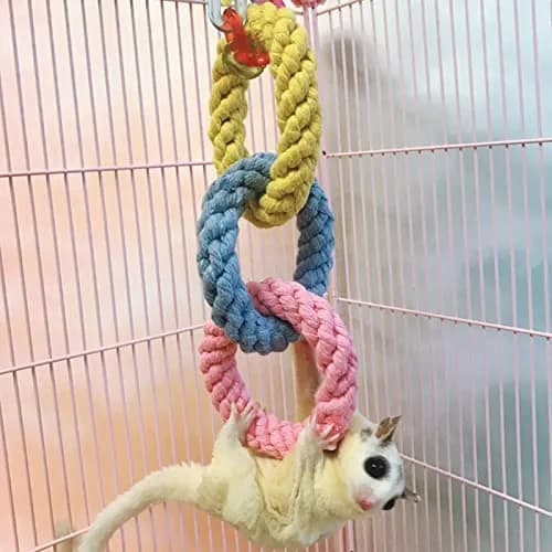 JWShang Climbing Rope Toys for Sugar Gliders & Small Pets | Vibrant, Durable, Easy to Connect, 2 Pack thumbnail 2