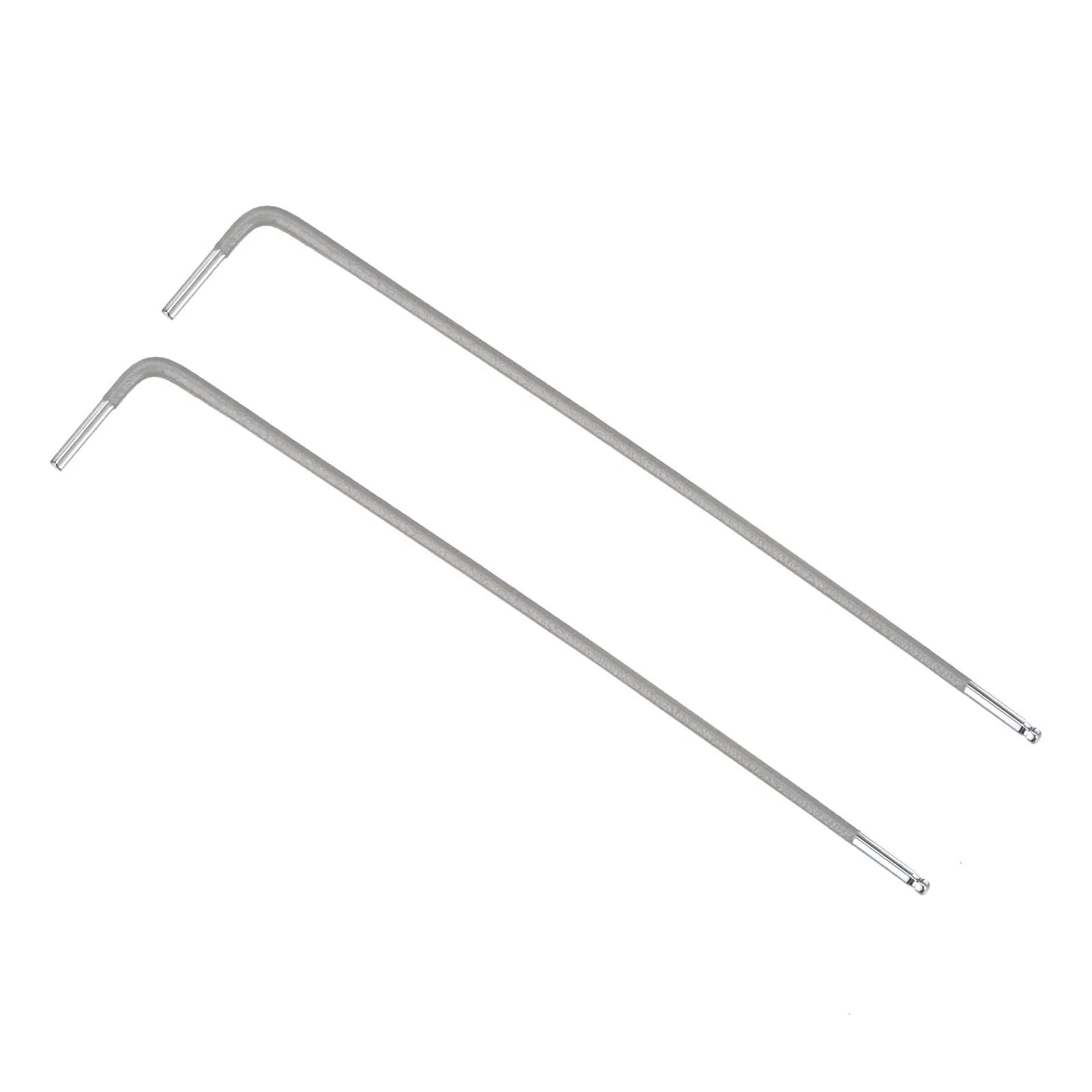 uxcell 5mm Ball End Hex Key Wrench, L Shaped Long Arm S2 Steel Repairing Tool 2 Pcs | Durable Alloy Steel, Confined Space Access — Silver Tone / 1.5mm