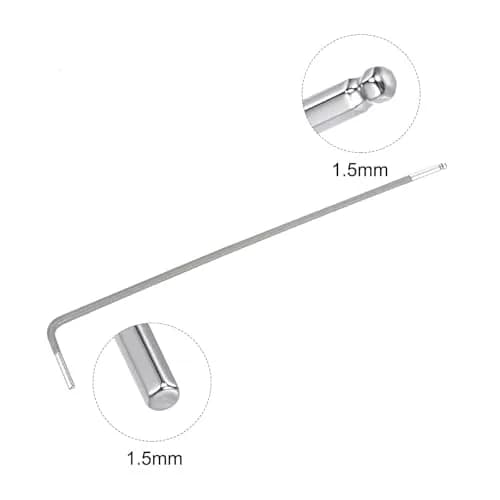 uxcell 1.5mm Ball End Hex Key Wrench, L Shaped Long Arm S2 Steel Repairing Tool 2 Pcs | Durable Alloy Steel, Confined Space Access thumbnail 3