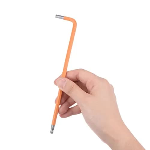 uxcell 5mm Ball End Hex Key Wrench, L Shaped Long Arm S2 Steel Repairing Tool 2 Pcs | Durable Alloy Steel, Confined Space Access thumbnail 5