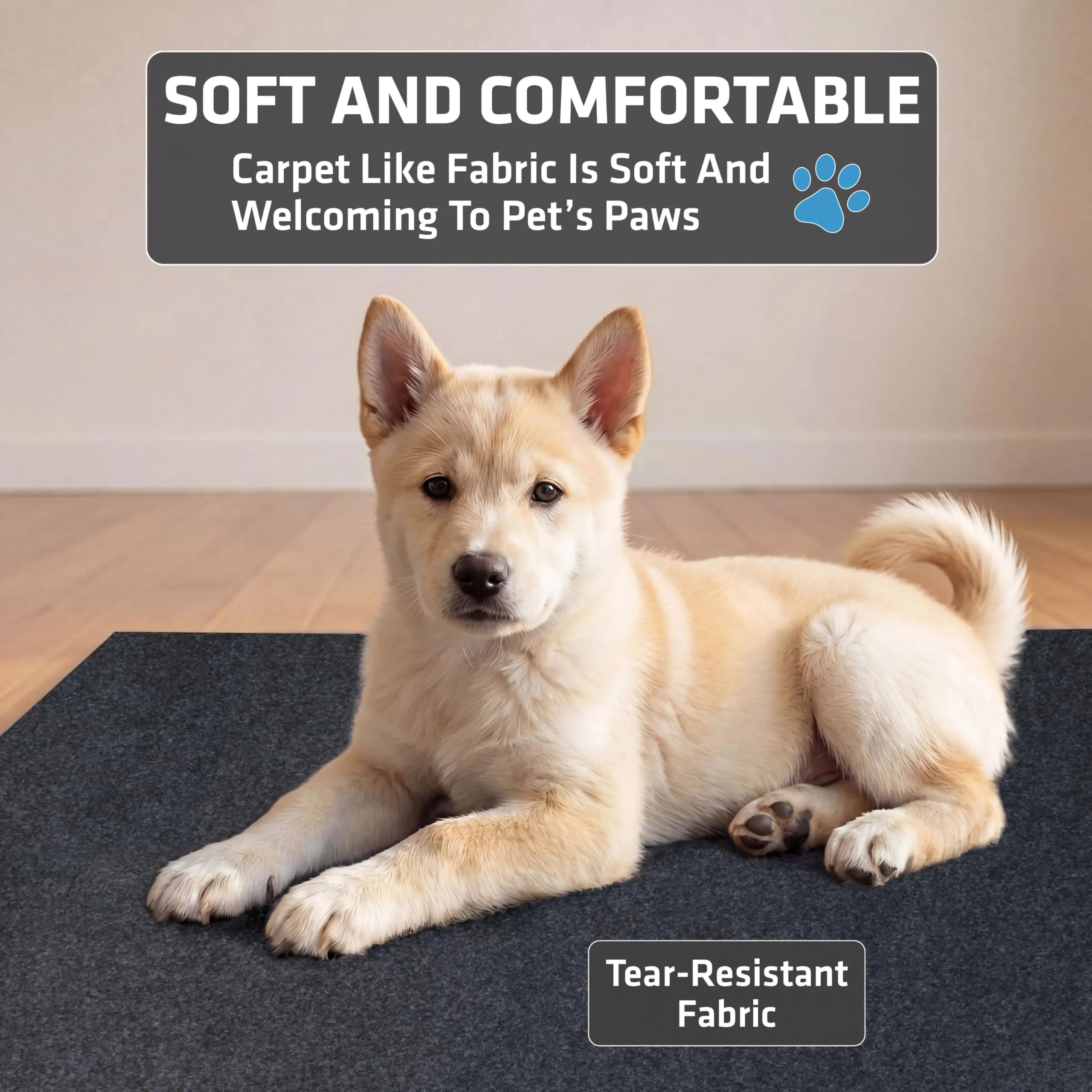 Drymate Washable Dog Pee Pads 74cm x 91cm (29"x36") | 2-Pack Charcoal Reusable Pet Training Potty Mats - view 5