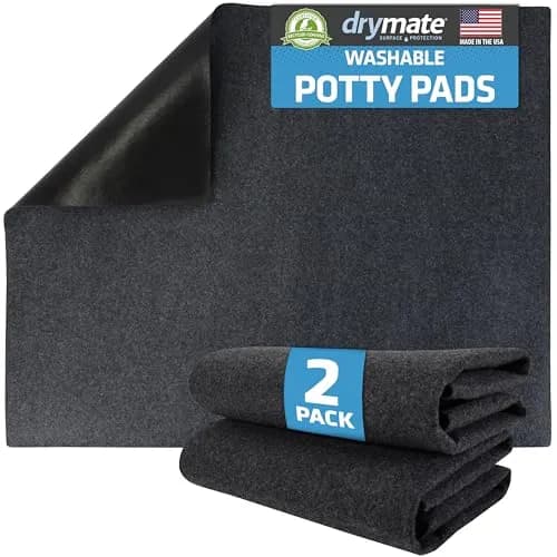 Drymate Washable Dog Pee Pads 74cm x 91cm (29"x36") | 2-Pack Charcoal Reusable Pet Training Potty Mats thumbnail 1