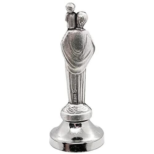 Village Gift Importers Silver Figurine | Classic Christian Saint Statue | Made in Italy | Car Dashboard Decor thumbnail 2