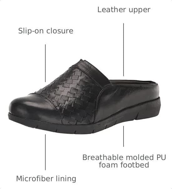 SoftWalk Womens San Marcos II Loafers Black 8.5 Wide | Comfortable Leather Slip-On Shoes thumbnail 4