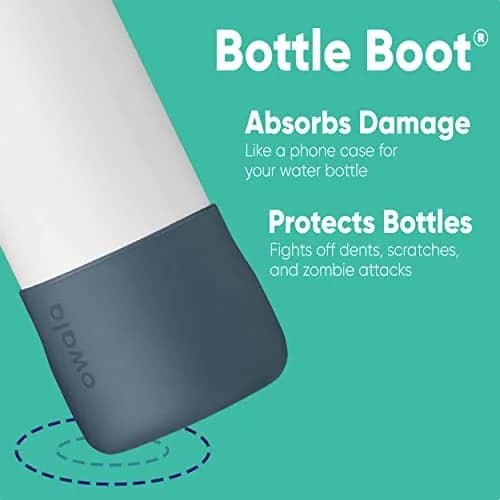 Owala Bottle Boot for 32 Oz Stainless Steel FreeSip Bottles | Black Silicone Protective Sleeve thumbnail 2