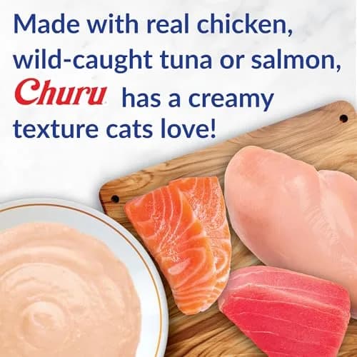 INABA Churu Cat Treats Beef & Cheese Variety 50 Tubes | High Moisture, Low Calorie Lickable Purée thumbnail 2