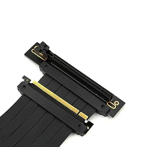 lilila-ree PCIe 3.0 x16 Riser Cable 20cm – 90 Degree Right Angle PCI-E Extension Card for GPU Vertical Mount, High Speed Flexible Graphics Card Extender for PC Gaming Case, Black thumbnail 3
