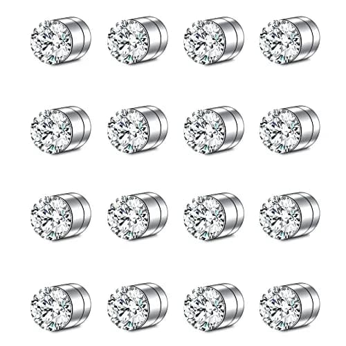 MODRSA Magnetic Nose Studs & Rings 3mm (8 Pairs) | Non-Piercing Faux Jewelry thumbnail 1
