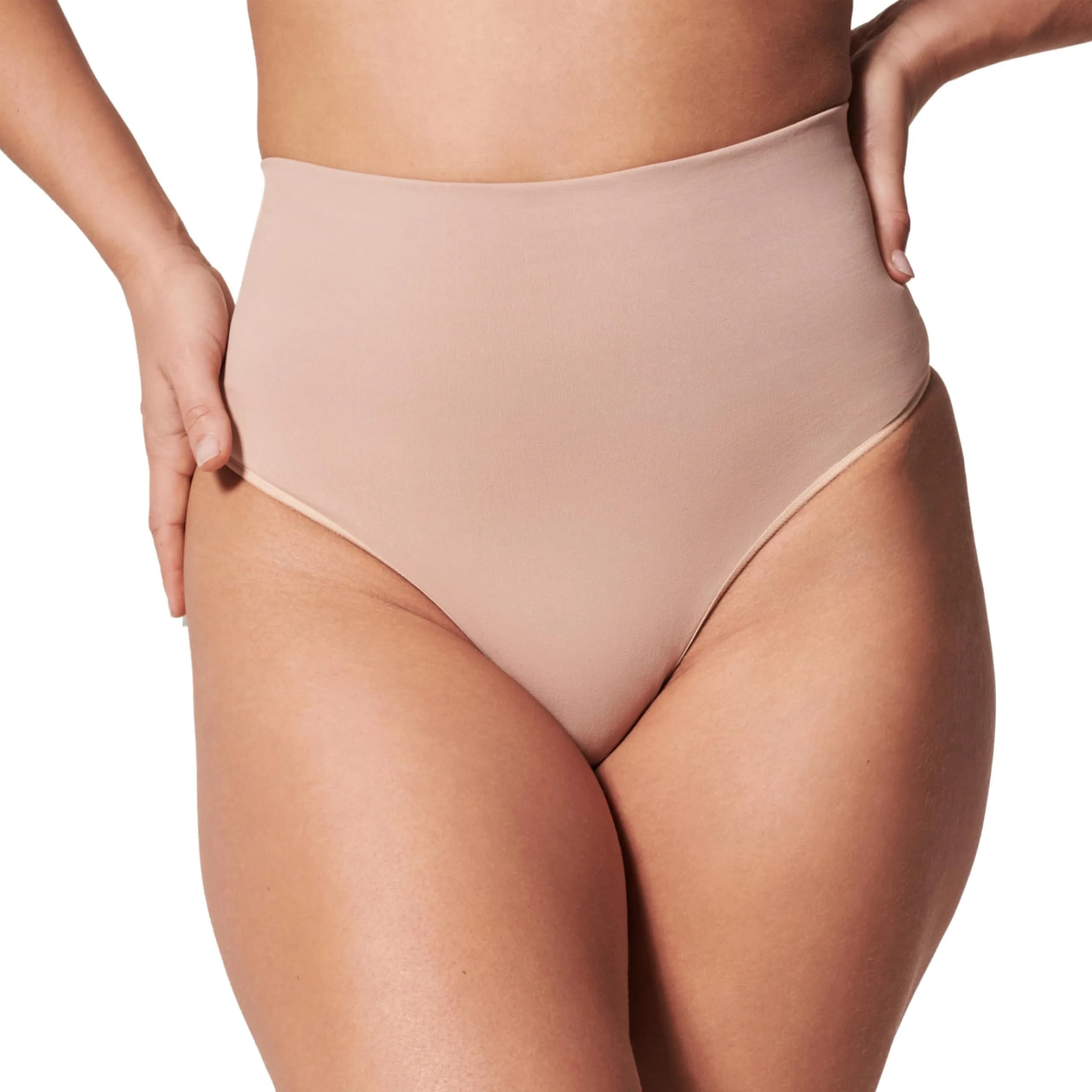 SPANXshape ExtraOrdinary Thong in Toasted Oatmeal XS | Comfortable Support & Seamless Fit