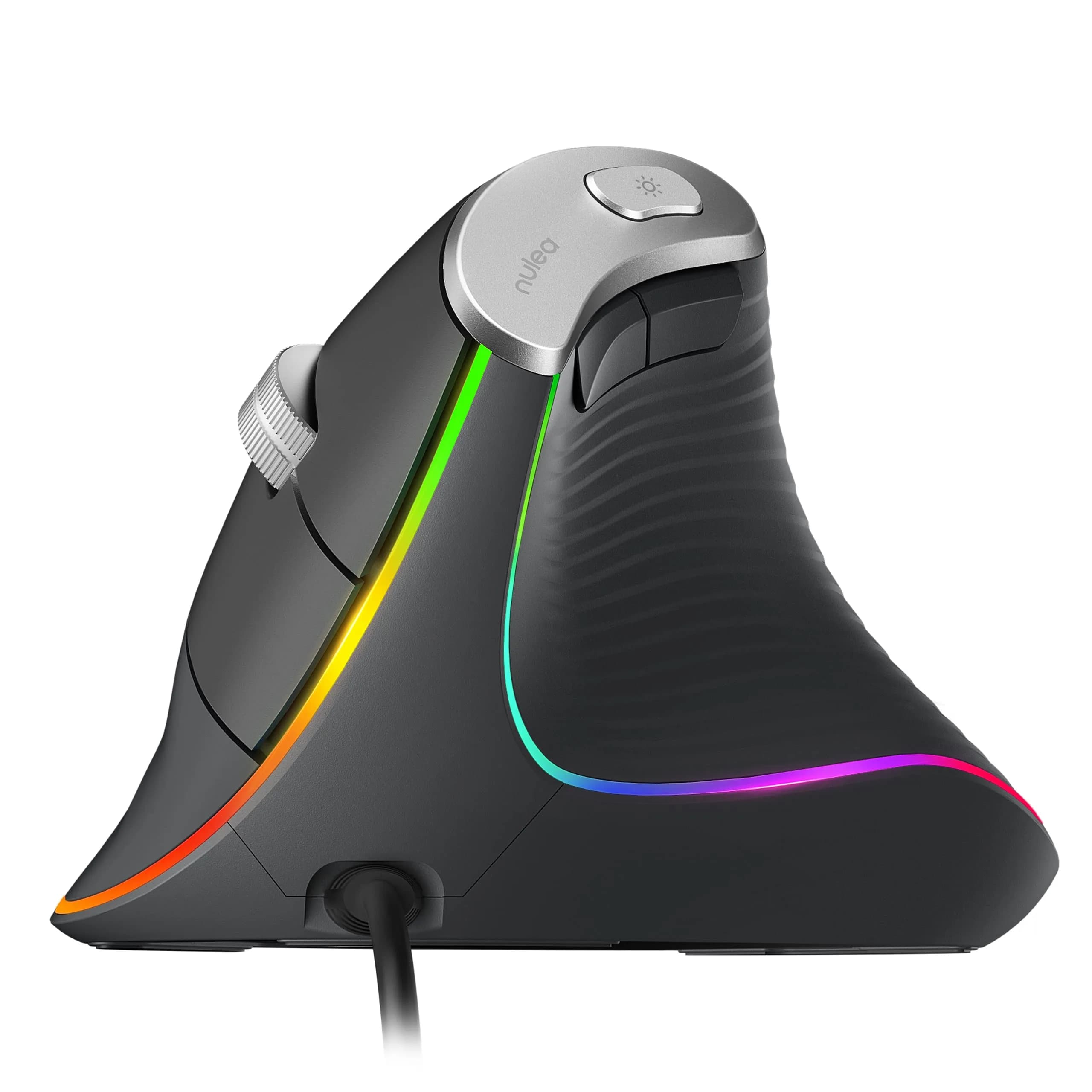Nulea M504 Wired Vertical Mouse with RGB Lighting | 3200 DPI Optical Sensor - main product image