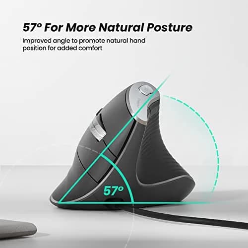 Nulea M504 Wired Vertical Mouse with RGB Lighting | 3200 DPI Optical Sensor thumbnail 3